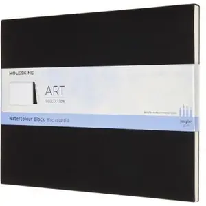 Sketchbook Moleskine Watercolour XL 19×25 cm, 20 sheets, black cover
