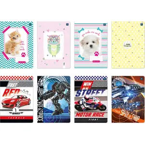 Notebook INTERDRUK A5 16 pages squared, assorted cover designs