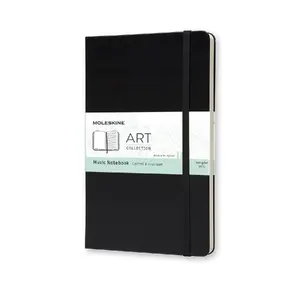 Notebook Moleskine Music Notebook — hardcover black, monochromatic, matt finish
