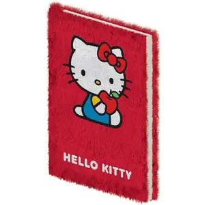 A5 piezīmju grāmatiņa GF Hello Kitty Apple ar plīša vāku 14,8×21 cm