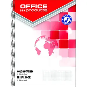 Notebook office products A5 squared, 80 sheets, 60–80 gsm, perforated
