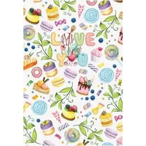 Notebook Fresh decorative 143×210 mm 96 sheets squared – Słodkości design