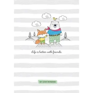 Notebook Fresh decorative 143×210 mm, 80 sheets, squared grid, 'Przyjaciele' design