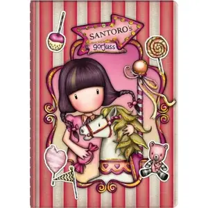 Notebook with Stickers Santoro Gorjuss Fairground — small pocket notebook, decorative sticker set