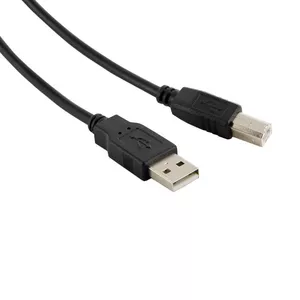 4World 1.8m USB 2.0 USB кабель 1,8 m USB A USB B Черный