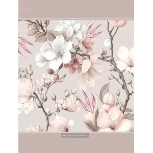 Notebook TEKA Notatnik 145×190 mm, 48 sheets, checkered, floral cover