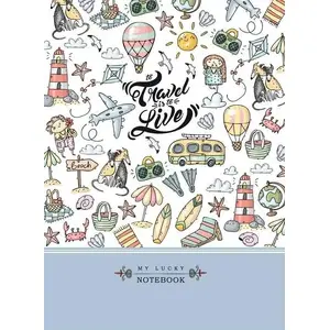 Decorative Notebook Fresh 145 x 197 mm, 64 pages, squared paper, travel-themed cover