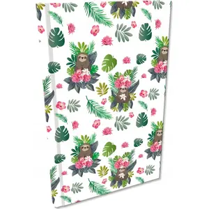 Notebook Bee-bee Notes A5 Soft Touch, 80 g/m², squared pages, Leniwce girls design