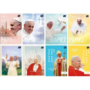 Notebook A5 INTERDRUK 60 sheets squared JPII/Franciszek pack of 10