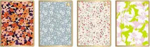 Notebook A5 INTERDRUK Zeszyt 60 pages squared Metallic Floral cover (pack of 10)