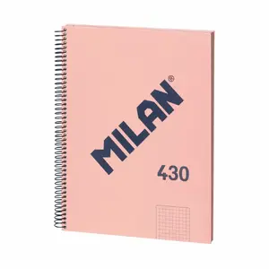 Writing notebook Milan 57143E80P A4 hardcover 80 sheets 95 g/m² pink