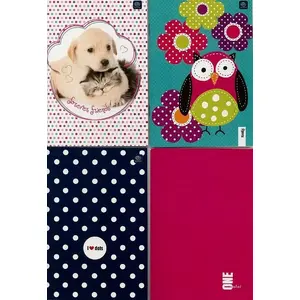 Notebook INTERDRUK A6 32 pages squared UV cover pack of 10 — language-vocabulary exercise