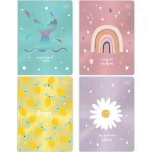 Notebook INTERDRUK A5 32 pages squared Metallic cover, pack of 10