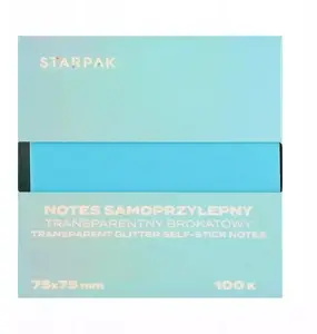 Sticky Notes Starpak NOTES SPRZYL 75×75 mm transparent, 100 sheets per pad, pack of 12 (3600 sheets)