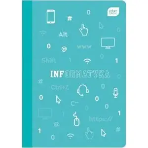 Notebook A5 60 pages squared with PP cover INTERDRUK Zeszyt Informatyka (10 pcs)