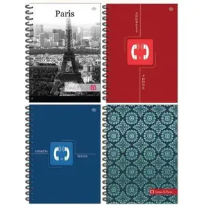 Spiral-bound A4 Index Notebooks INTERDRUK 5 pcs (model 162917) — ruled pages, spiral binding