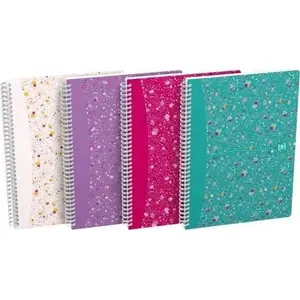 Oxford Kołobrulion B5/60K squared Floral pack of 5 – B5 spiral notebook, 60 sheets