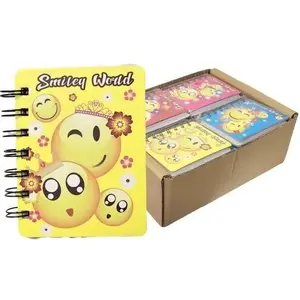 Notebook Merkpol Notes A6 Emotki MIX — A6-size pocket notebook, assorted emoticon covers, 5900360873762