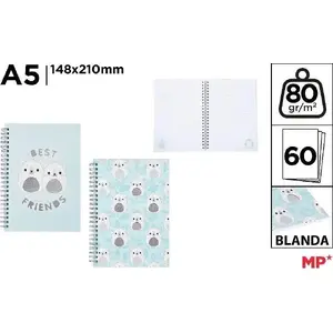 Spiral Notebook A5 148x210 mm — panta plast — Notes na spirali Frosty MIX