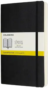 Rakstīšanas piezīmju grāmata Moleskine 8058647628059 — rūtiņu/linējumu lappuses, cieta vāka, pārnēsājama
