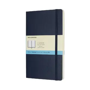 Piezīmju bloks Moleskine Classic mīksta vāka, zils, monohroms, lapas 70 g/m², matēts
