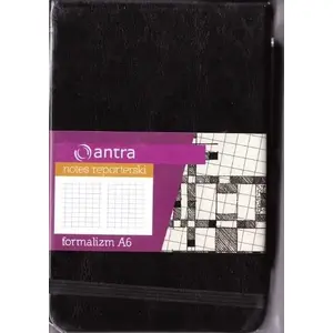 Блокнот Antra Notes Reporter A6 в клетку — компактный репортерский блокнот, формат A6, линованные страницы, черная обложка