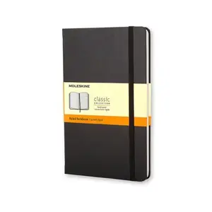 Rakstīšanas piezīmju klade Moleskine A6 cietais vāks 192 lapas 70 g/m² līnijas Melna