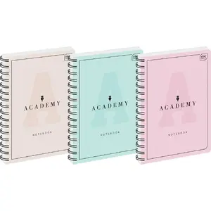 Notebook pads INTERDRUK A4 100 sheets squared Academy Pastel pack of 5