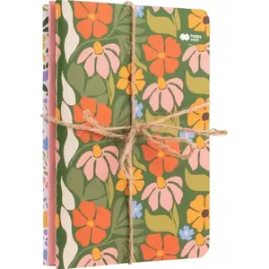 Notebook set Happy Color Notes sewn A6 32 sheets Bloom boho 3 pcs