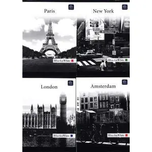 Notebook INTERDRUK Zeszyt A5 — 60 pages, ruled (grid), Black & White cover