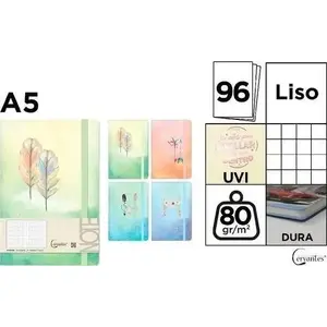 Notebook A5 w&k Notatnik A5 MIX — A5 size lined pages, portable paper notebook