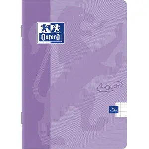 Notebook Oxford A5 96 pages TOUCH PASTEL, squared with margin, compact ruled pad