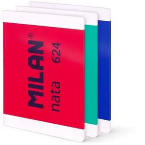 Notebook glued A4 48 sheets plain Milan 1918 mix (3 pcs)