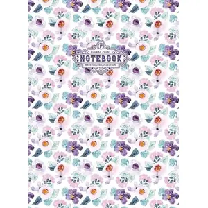 Notepad Fresh 64 pages squared decorative cover — Flowers purple