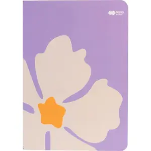 Notebook Happy Color Notes sewn A6 32 pages lined Bloom pastel