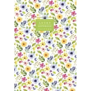 Decorative Notebook Fresh 64 Pages Ruled Flowers Green