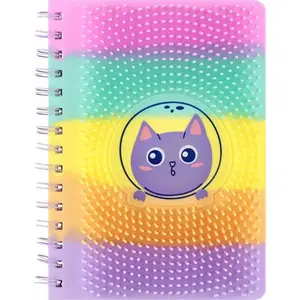 Notebook STARPAK KOLONOTES SILIKON A5 with Cat cover, stitched binding, 24/48 sheets