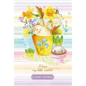 Decorative Notebook Fresh 105×165 mm 64 pages, squared, TW binding, rabbit motif