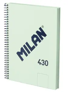 Writing notebook Milan 57151E80BG A5 80 sheets Green hardcover 95 g/m²