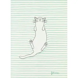 Notebook Santoro 'Mały Zeszyt' Feline Fine (green) — Santoro model 320085, lined pages