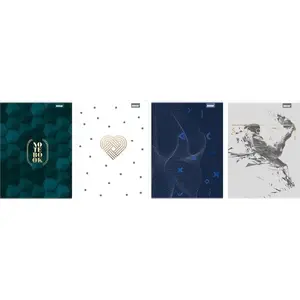 Notebook A5 INTERDRUK Calm — 60 sheets, squared, pack of 5