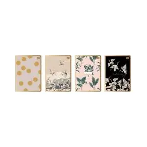 Notebook A5 INTERDRUK Zeszyt 60 pages squared Metalic Satin Gold pack of 10