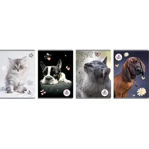 Pierakstu grāmatiņa A5 Beniamin Zeszyt 80 lappušu līnija The Sweet Pets, 5 gab.