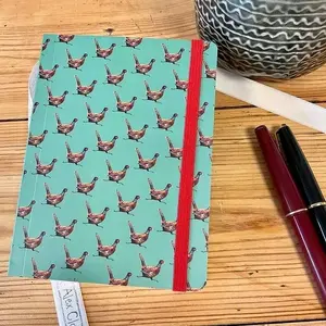 Notebook with Elastic Band TEKA 623821 A6 — Decorative Cover "Bażanty"