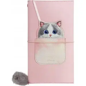 Notebook and Pen Set iLike Nimmy 2in1 — Big Eyed Pet 2.0 Cat, pink/pink