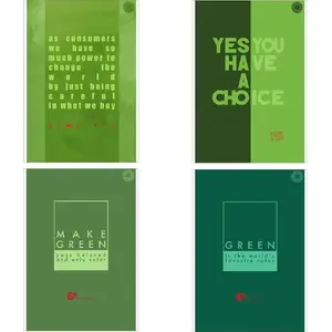 Блокнот А4 80 листов в клетку Ziemia Obiecana Think Green (4 шт.)