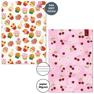 Notebook A5 Bee-bee 32 pages, 3-line ruled, colored cover, 90 g/m² paper, pack of 10