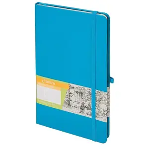 Notebook Antra Notes A5 checkered pattern — Romantic light blue