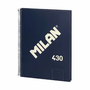 Writing notebook Milan 57142E80B A4 80 sheets Blue, 95 g/m² lined, hardcover
