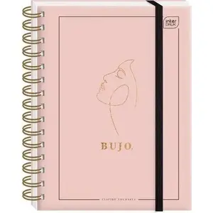 Spiral-bound INTERDRUK Bujo A5 notebook, 224 pages, 80 g/m², dot/grid layout